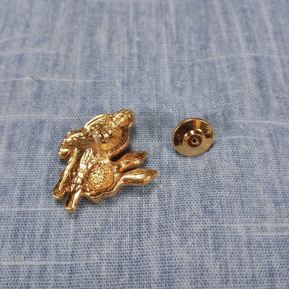 1960s Vintage Rabbit Pin with Clear Rhinestones by Avon - Picture 4 of 4